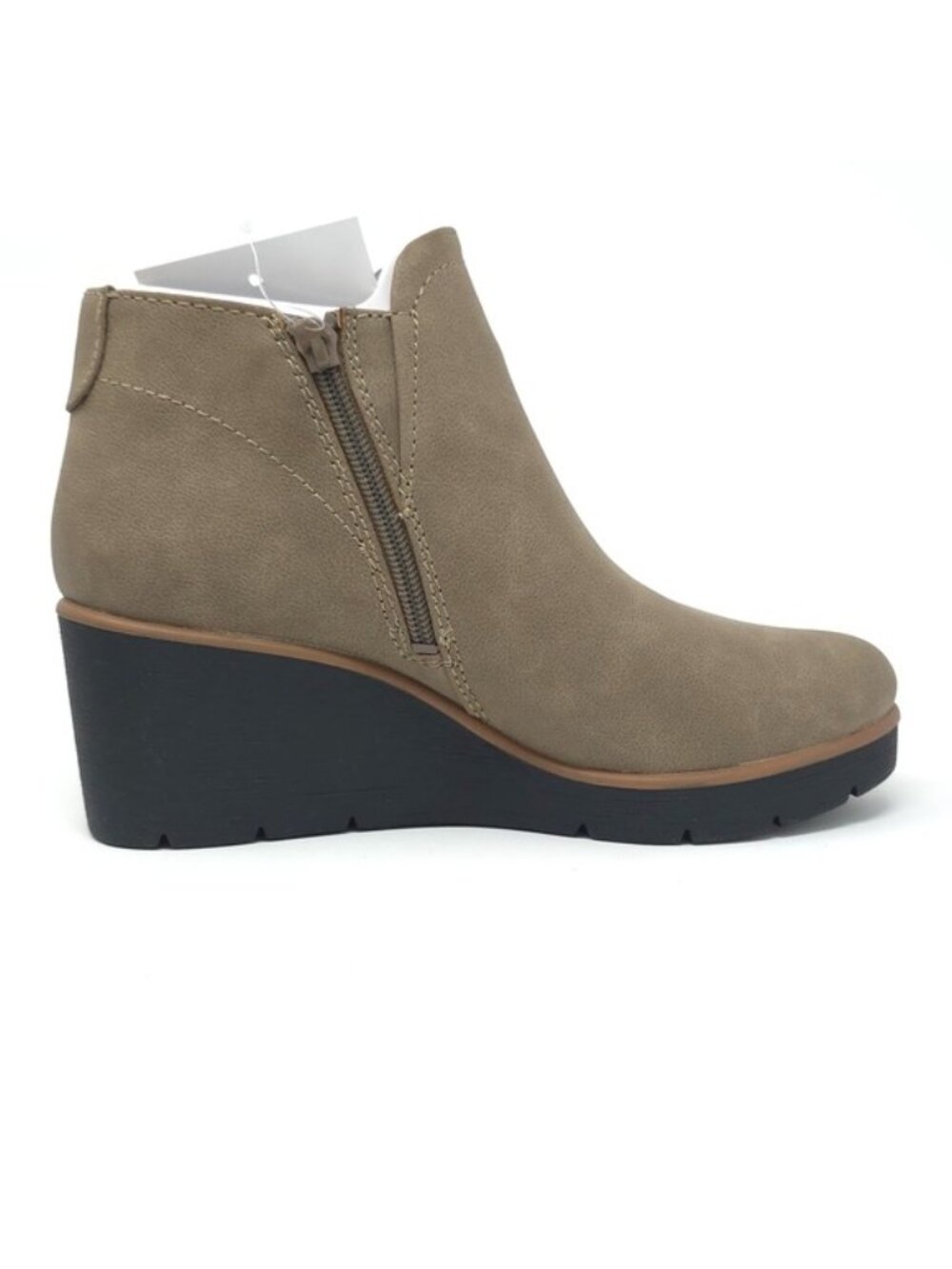 Naturalizer SOUL Affirm Water Resistant Wedge Ankle Bootie Taupe 7.5 M - Picture 5 of 13